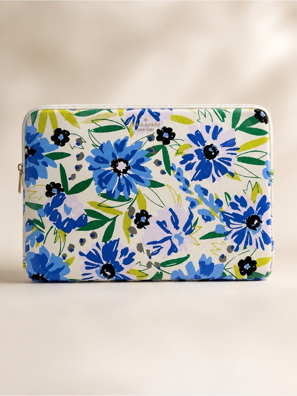 Kate Spade Madison Floral Laptop Sleeve Blue Green NWT